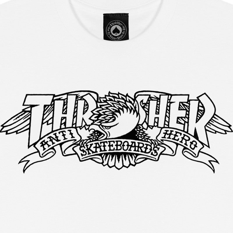 ANTIHERO X THRASHER MAG BANNER WHITE