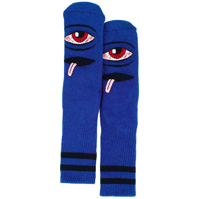 TOY MACHINE SOCKS BLOODSHOT EYE BLUE - The Drive Skateboard Shop