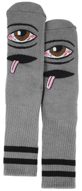 TOY MACHINE SOCKS BLOODSHOT EYE GREY