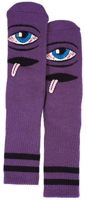 TOY MACHINE SOCKS BLOODSHOT EYE EGGPLANT