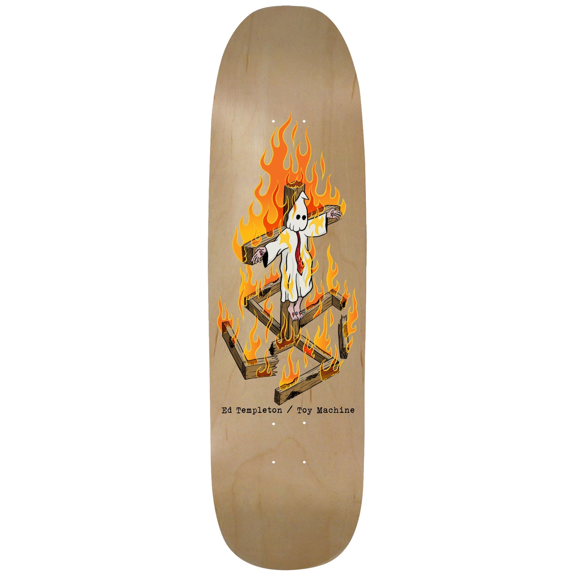 TOY MACHINE DECK ED TEMPLETON CHARRED CROSS (9") - The Drive Skateboard Shop