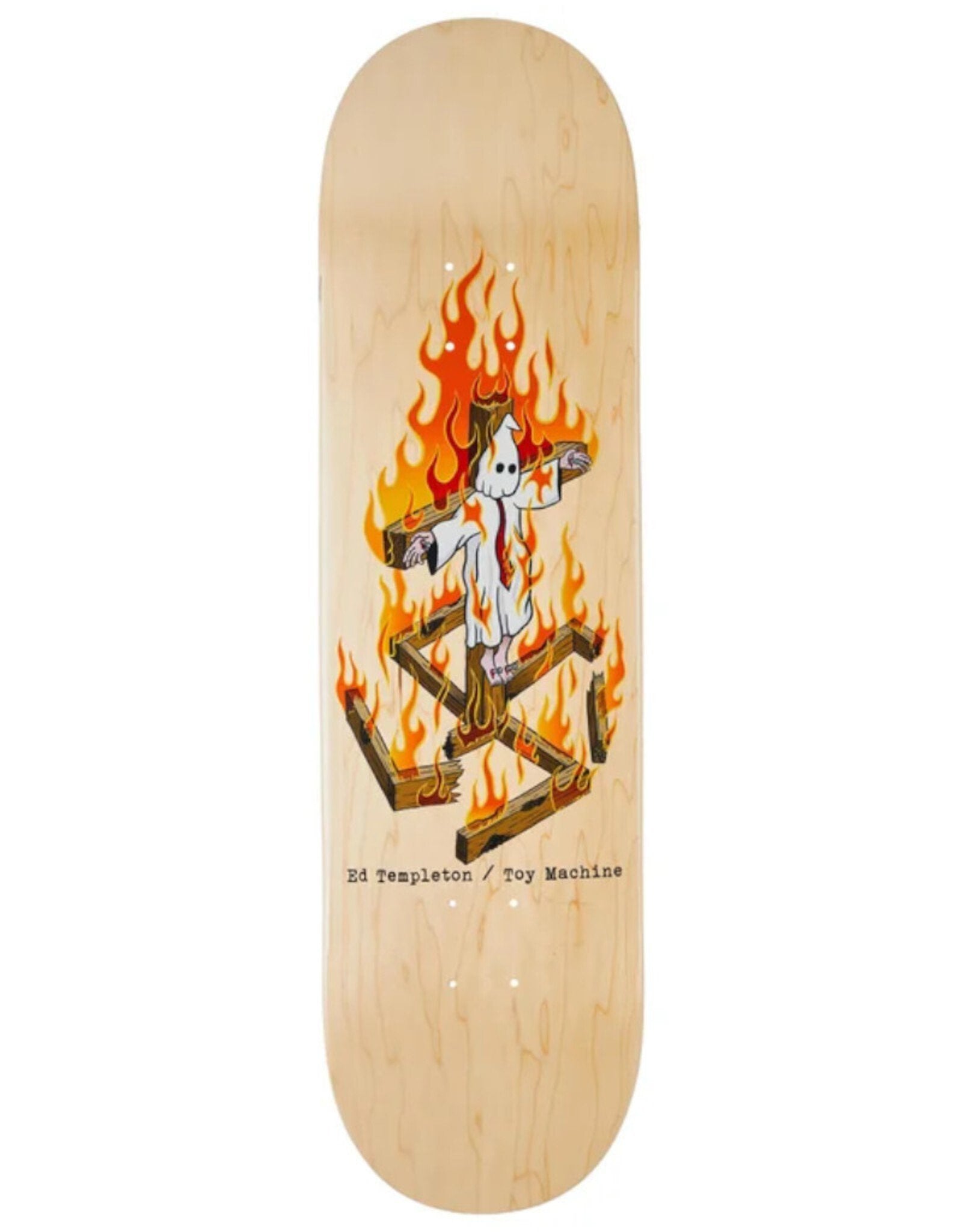 TOY MACHINE DECK ED TEMPLETON CHARRED CROSS (8.5") - The Drive Skateboard Shop