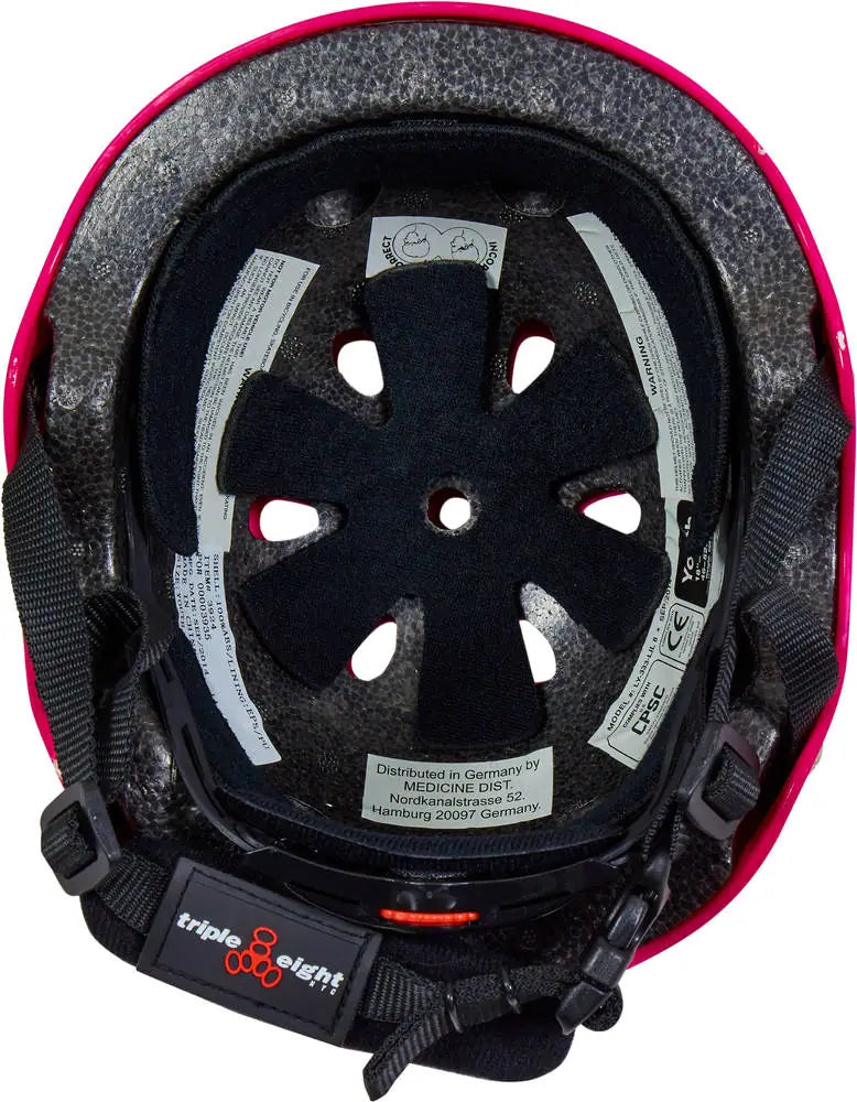 TRIPLE 8 YOUTH LIL 8 DUAL CERTIFIED HELMET W/EPS NEON PINK MATTE
