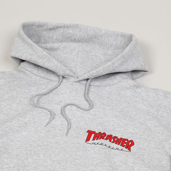 THRASHER LITTLE OUTLINE HOODIE GREY - The Drive Skateshop