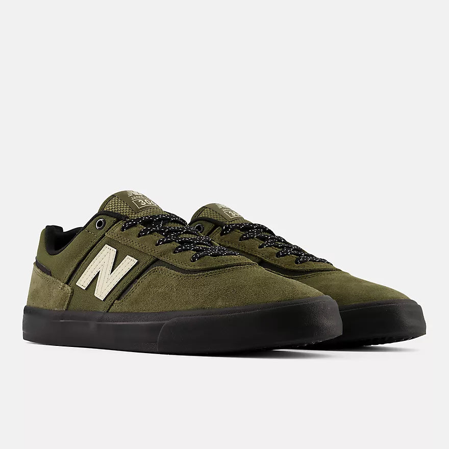 New Balance 306 Jamie Foy shoes in Dark Moss and Black with stylish design and durable construction.