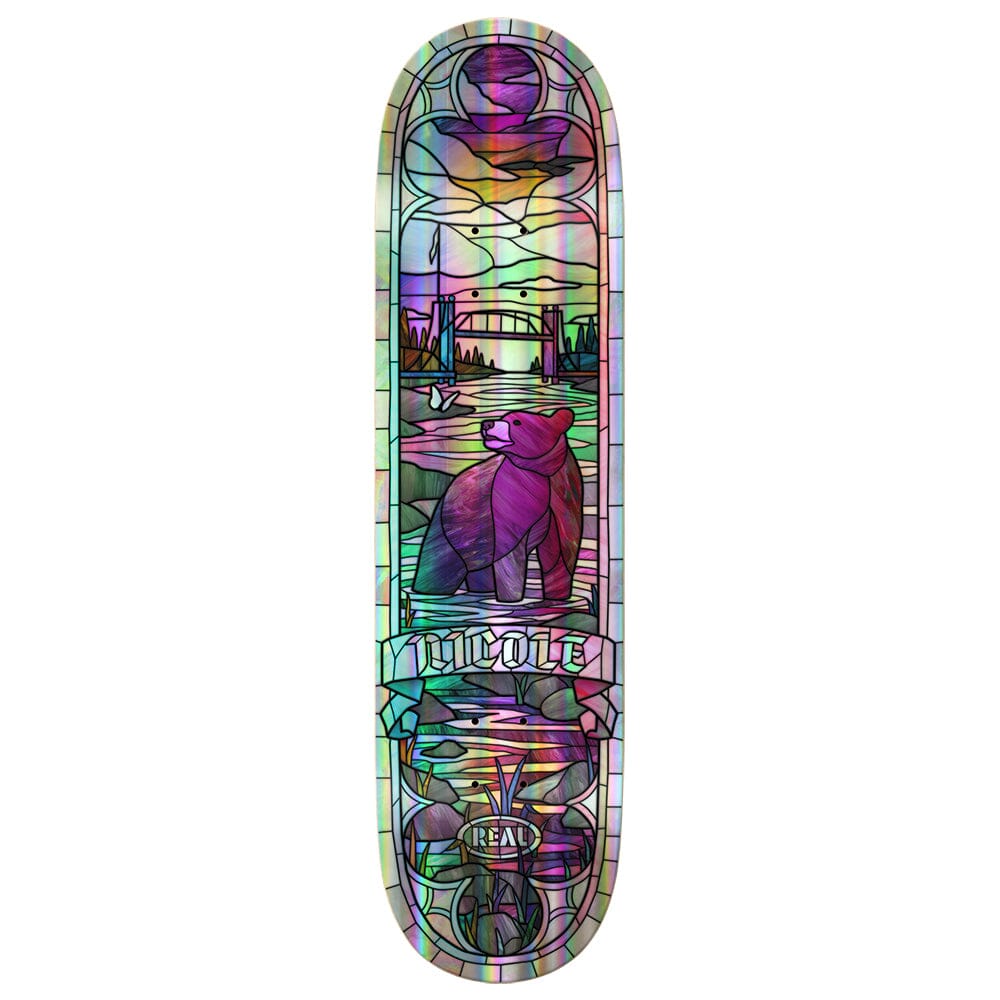 REAL DECK NICOLE RAINBOW FOIL HOLOGRAPHIC CATHEDRAL (8.38") - The Drive Skateshop