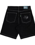 MAGENTA OG LONG DENIM SHORTS BLACK