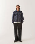 BRIXTON TRADEMARK LIGHTWEIGHT GARAGE ZIP JACKET WASHED NAVY