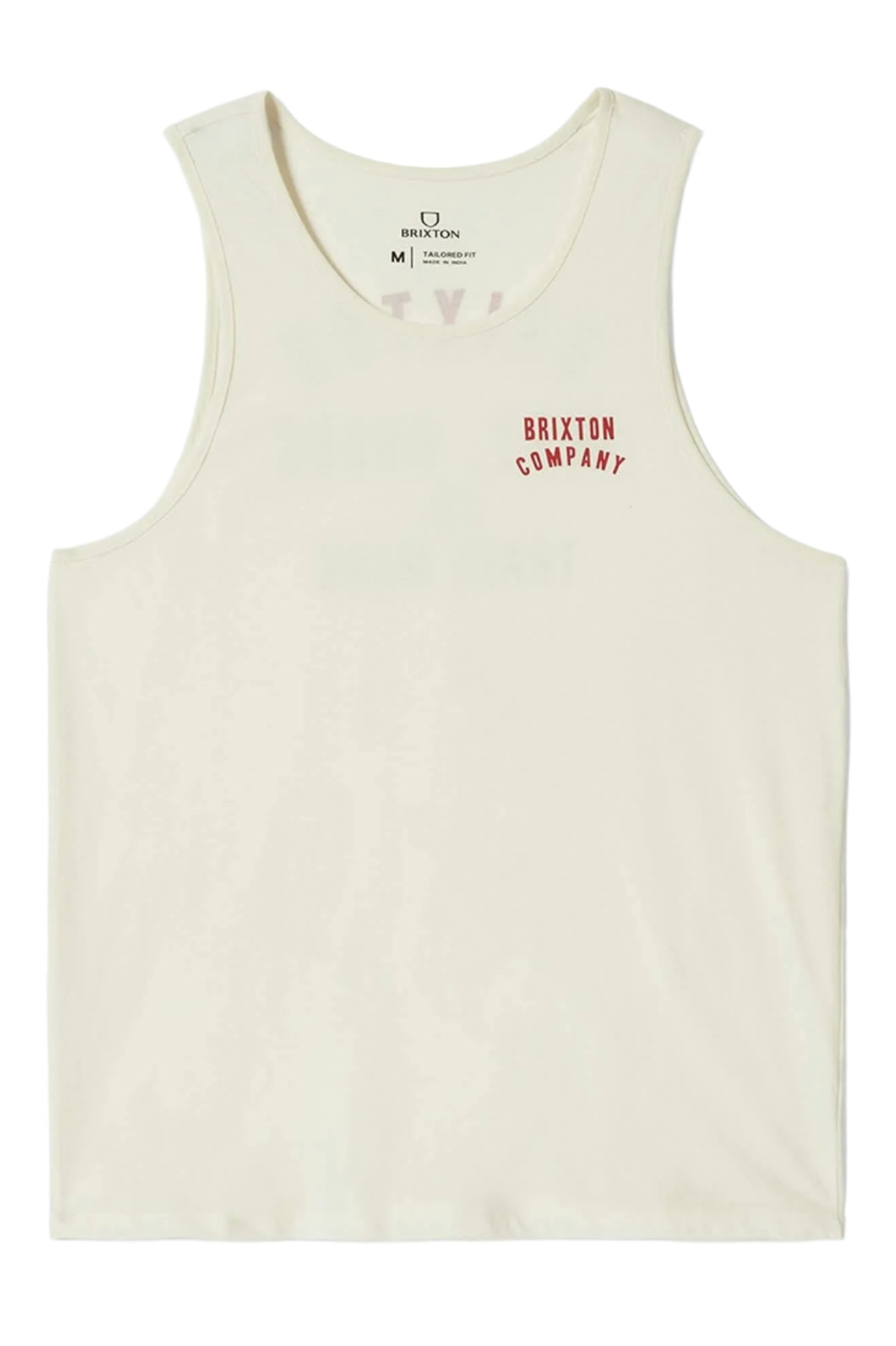 BRIXTON WOODBURN TANK TOP OFF WHITE/CRIMSON