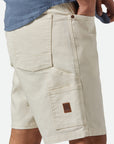 BRIXTON BUILDERS CARPENTER BAGGY SHORT EGRET WHITE
