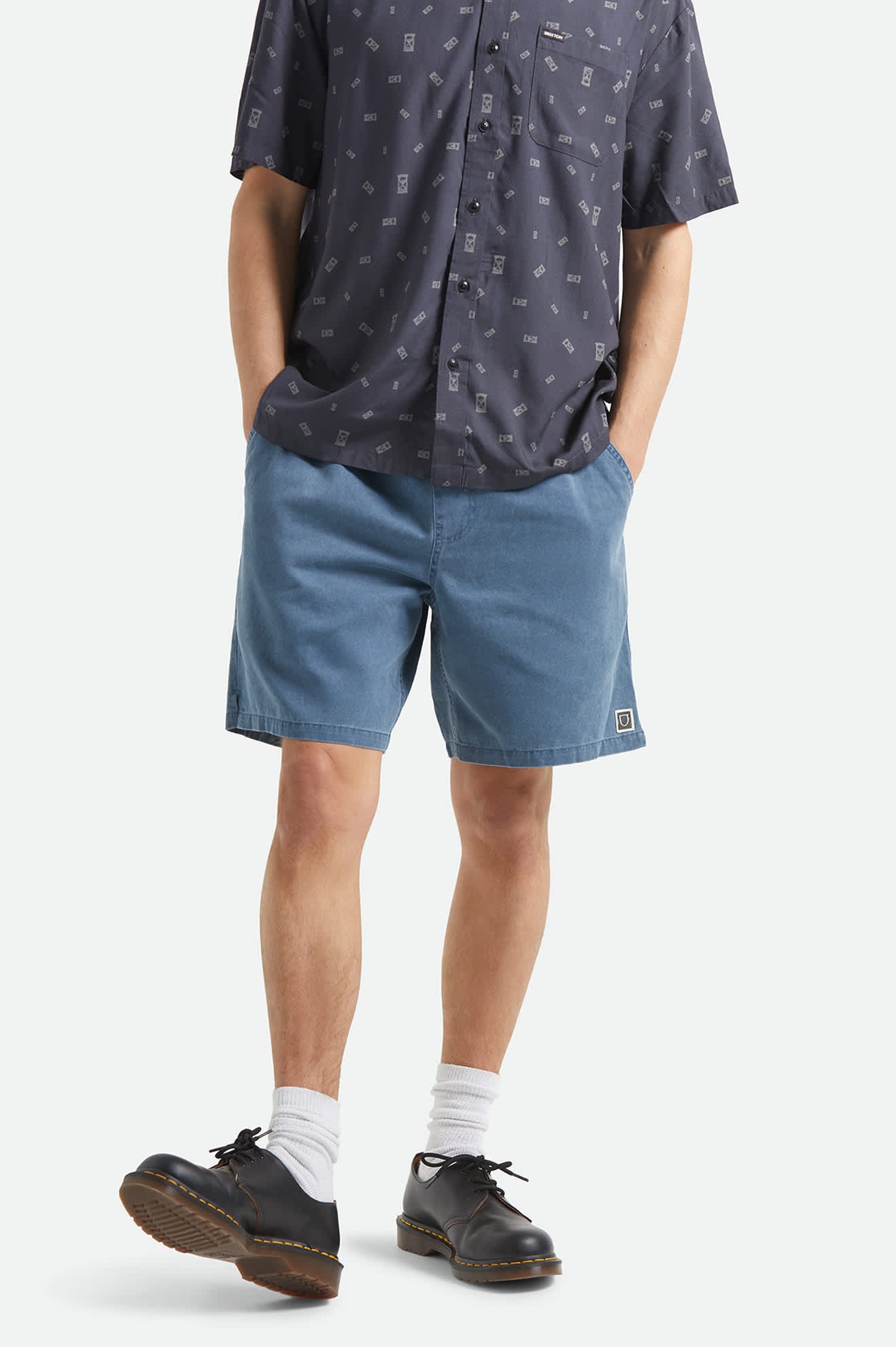 BRIXTON EVERYDAY VINTAGE WASH SHORT MIDNIGHT BLUE