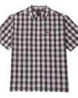 BRIXTON CRU PLAID T-SHIRT WOVEN BLACK/OFF WHITE/RED