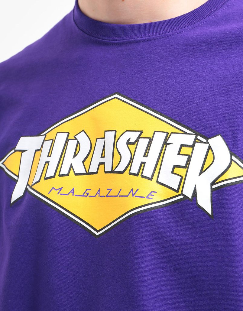 THRASHER T-SHIRT DIAMOND LOGO T-SHIRT PURPLE - The Drive Skateshop