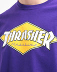 THRASHER T-SHIRT DIAMOND LOGO T-SHIRT PURPLE - The Drive Skateshop