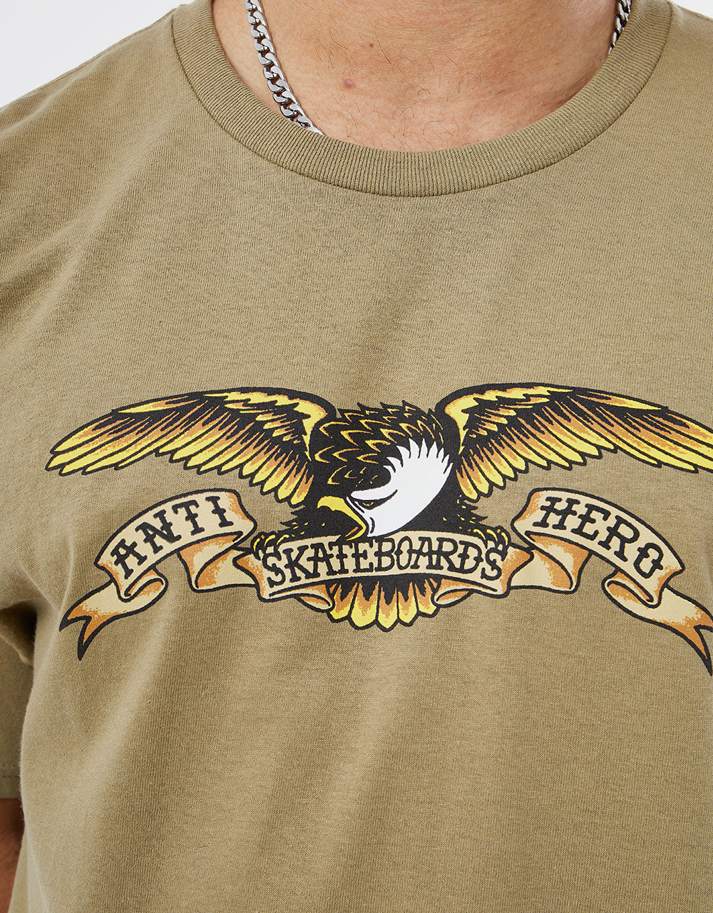 ANTIHERO EAGLE T-SHIRT SAFARI GREEN/MULTI
