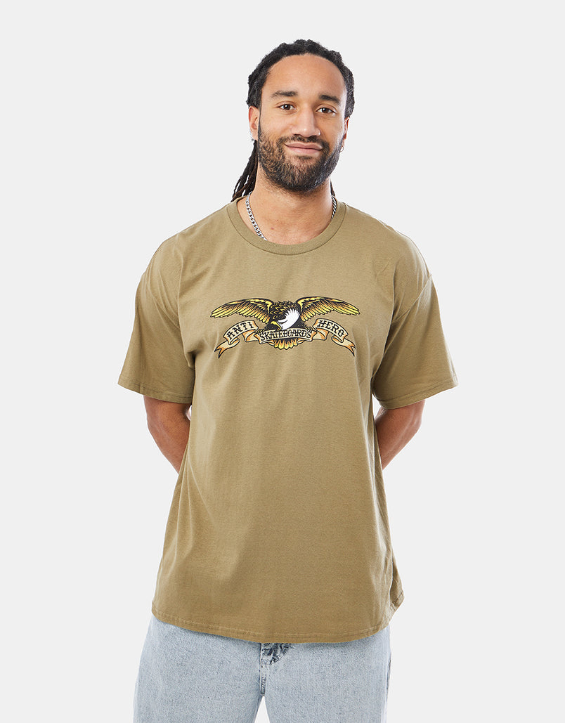 ANTIHERO EAGLE T-SHIRT SAFARI GREEN/MULTI