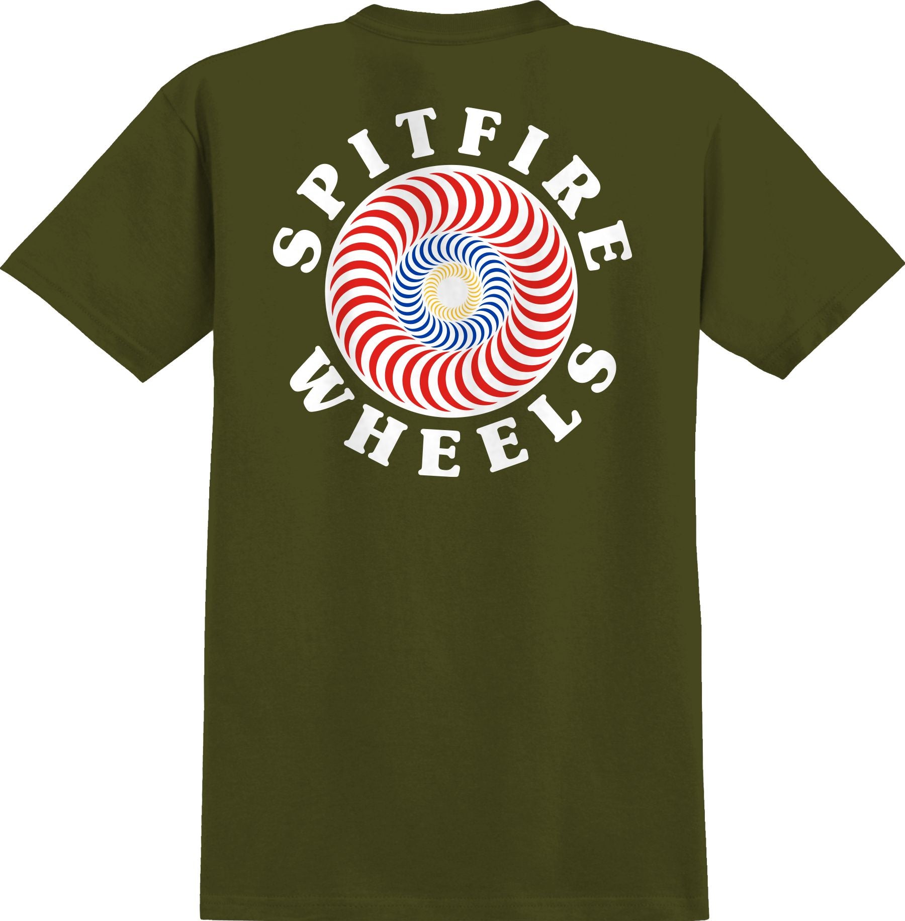 SPITFIRE OG CLASSIC FILL T-SHIRT MILITARY GREEN - The Drive Skateshop