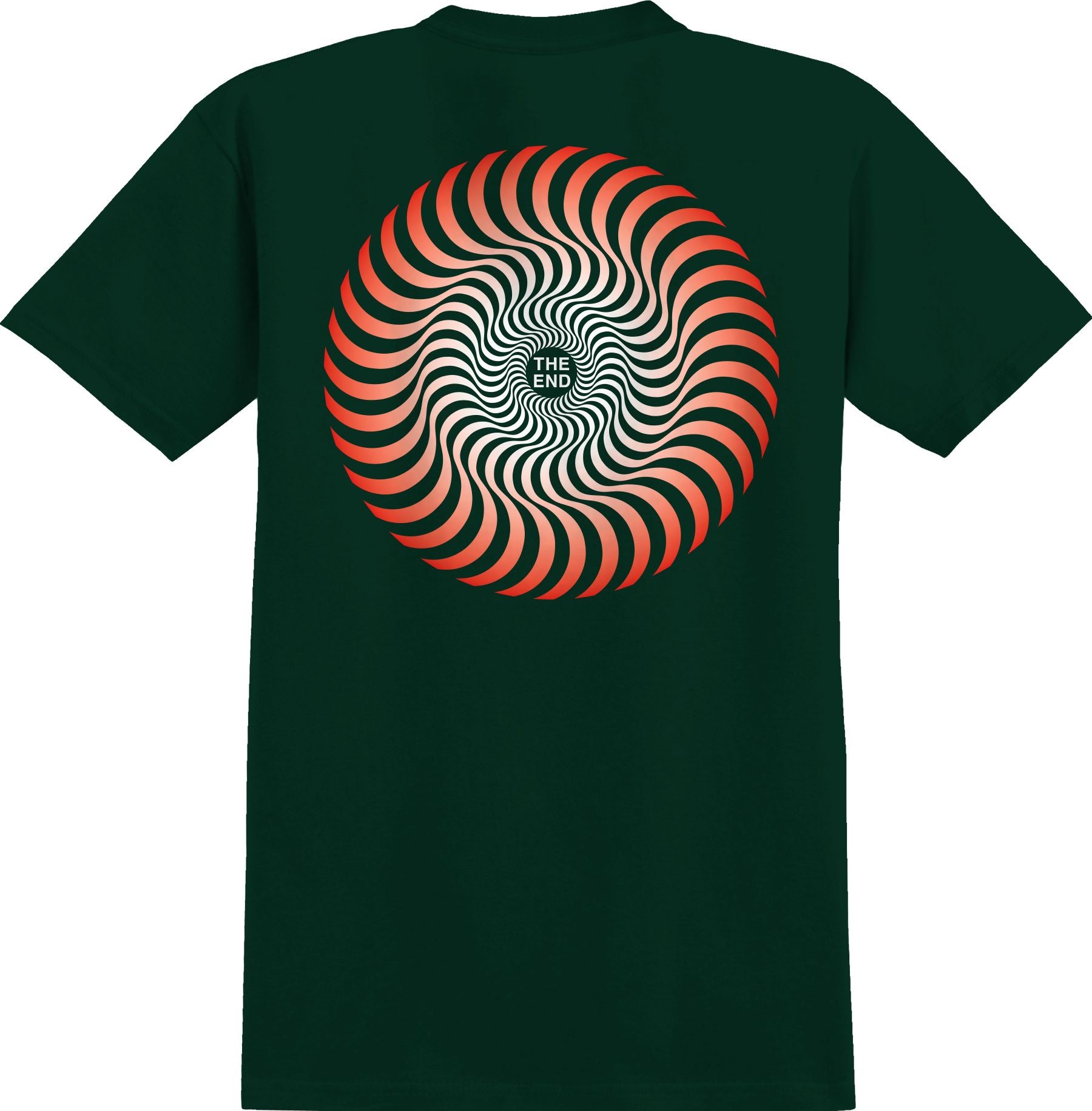 SPITFIRE OG CLASSIC SWIRL FADE T-SHIRT FORREST GREEN/RED/WHITE - The Drive Skateshop