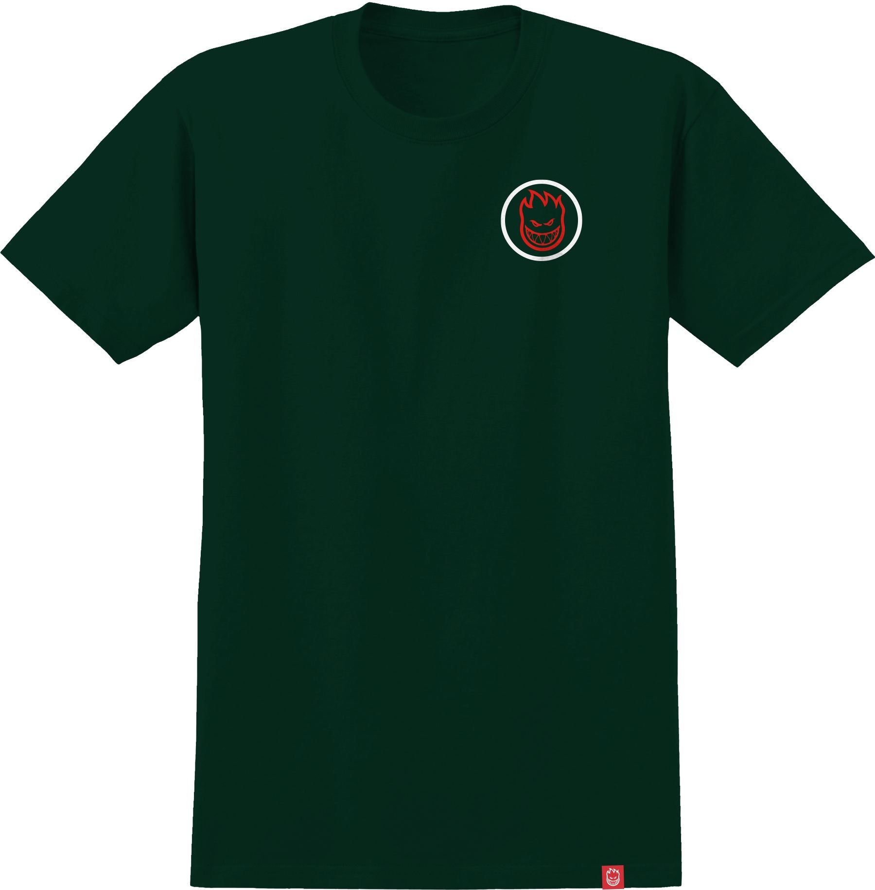 SPITFIRE OG CLASSIC SWIRL FADE T-SHIRT FORREST GREEN/RED/WHITE - The Drive Skateshop