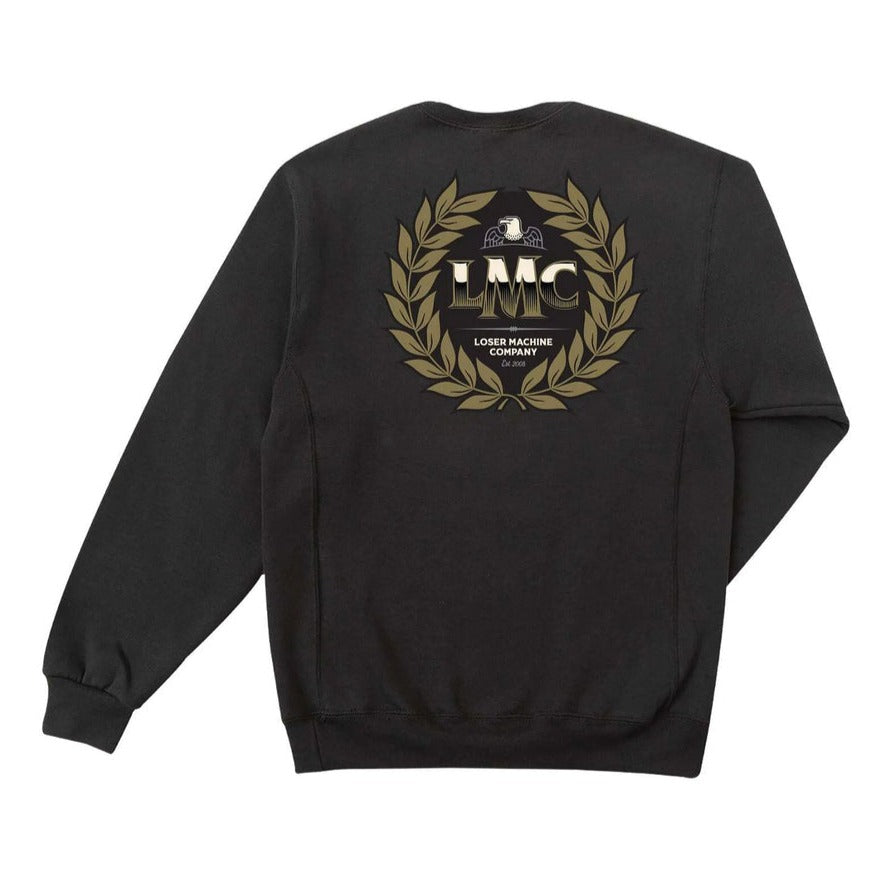 LOSER MACHINE SWEATER - OLYMPIC CREW BLACK - The Drive Skateshop
