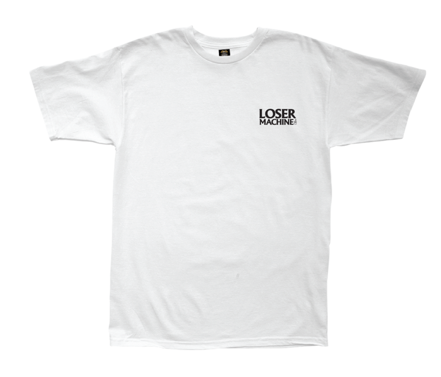 LOSER BRAIN DRAIN STOCK TEE WHITE - The Drive Skateshop