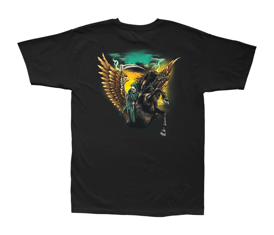 LOSER MACHINE PEGASUS STOCK TEE BLACK