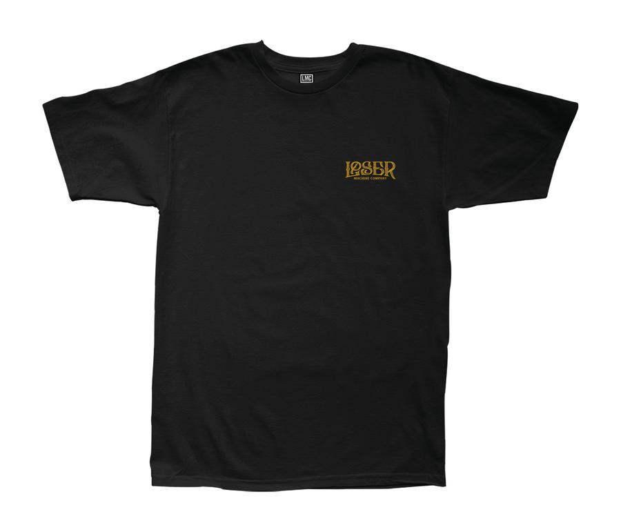 LOSER MACHINE PEGASUS STOCK TEE BLACK - The Drive Skateshop