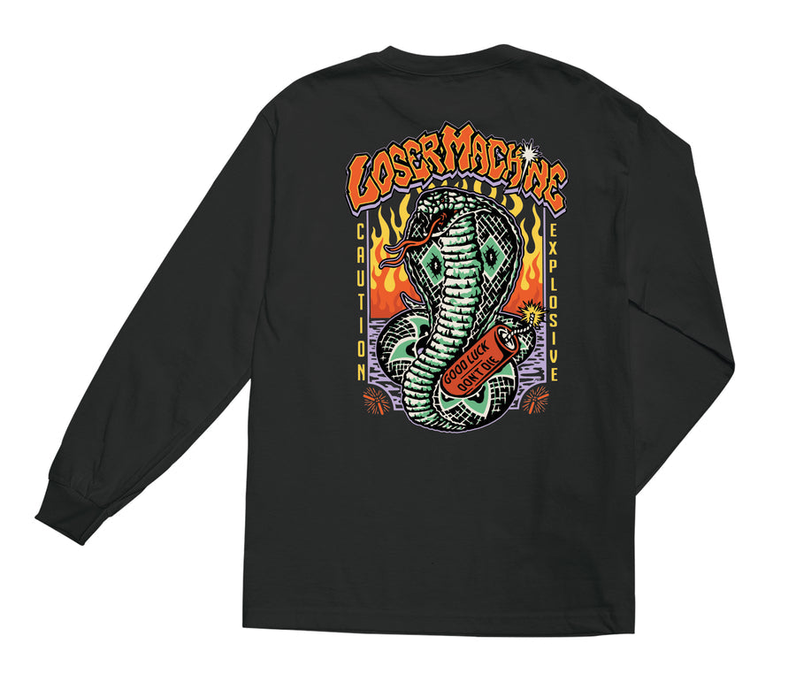 LOSER MACHINE VENOM STOCK LONGSLEEVE TEE BLACK