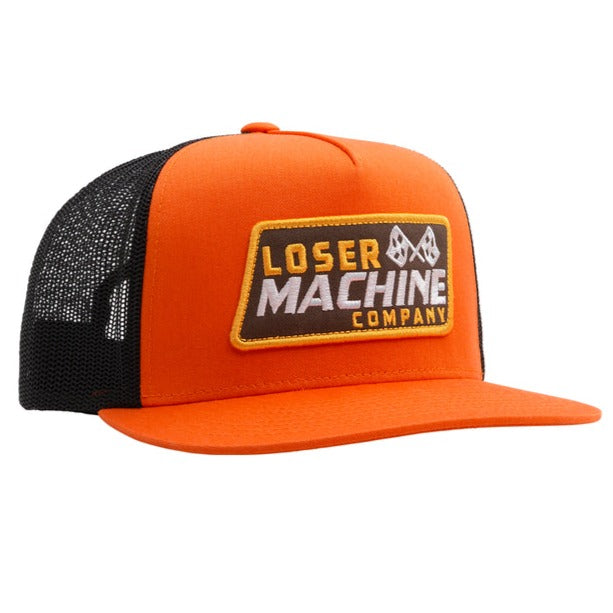 LOSER MACHINE FINISH LINE TRUCKER HAT ORANGE