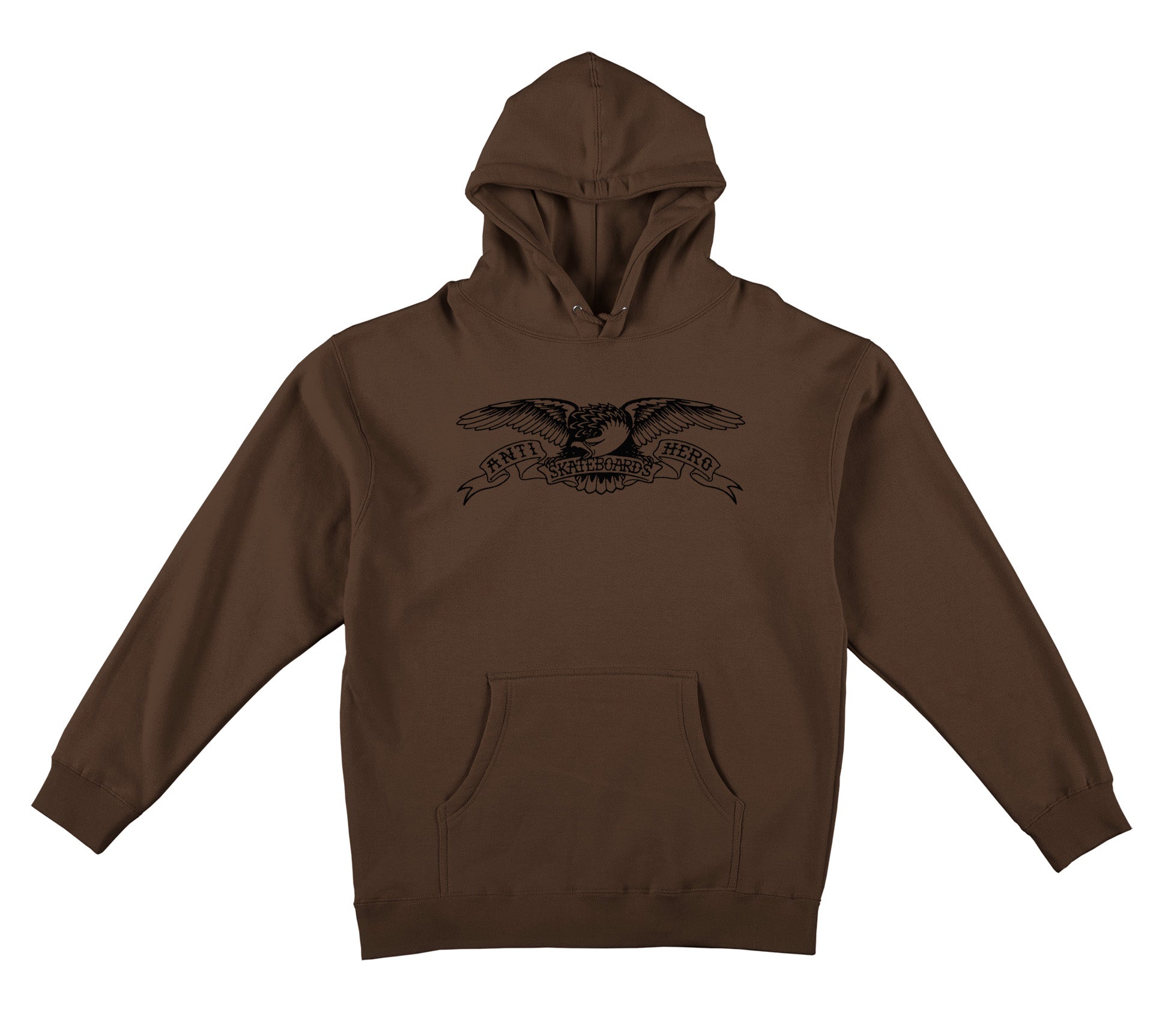 ANTIHERO BASIC EAGLE PULLOVER HOOD BROWN - The Drive Skateshop