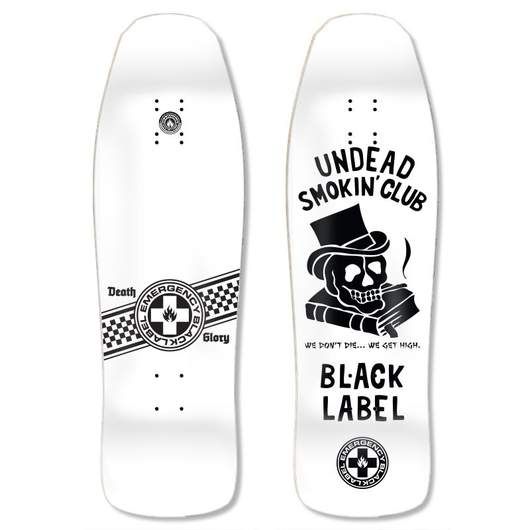 BLACK LABEL UNDEAD SMOKING CLUB WHITE (9.5" X 31.5") - The Drive Skateshop