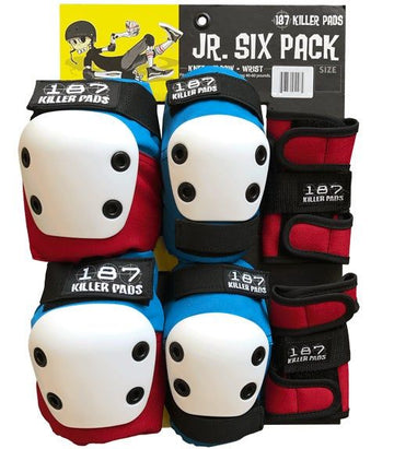 187 - JR SIX PACK PAD SET RED/WHITE/BLUE - The Drive Skateshop