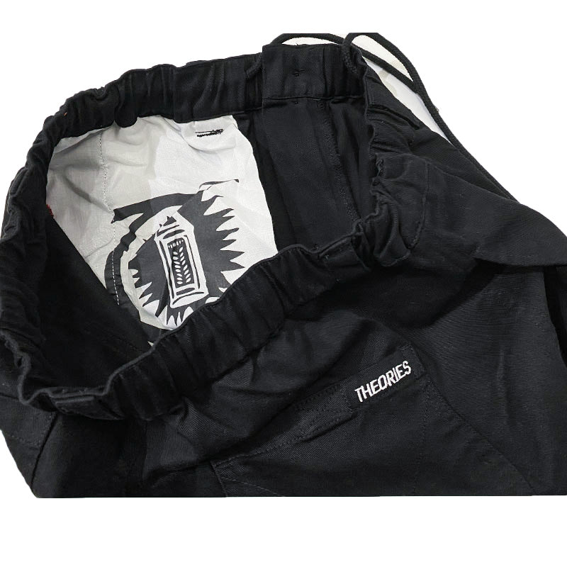 THEORIES PANTS STAMP LOUNGE BLACK - The Drive Skateshop