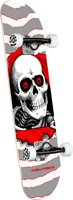 POWELL-PERALTA COMPLETE - RIPPER ONE GREY/RED (8&quot;) - The Drive Skateshop