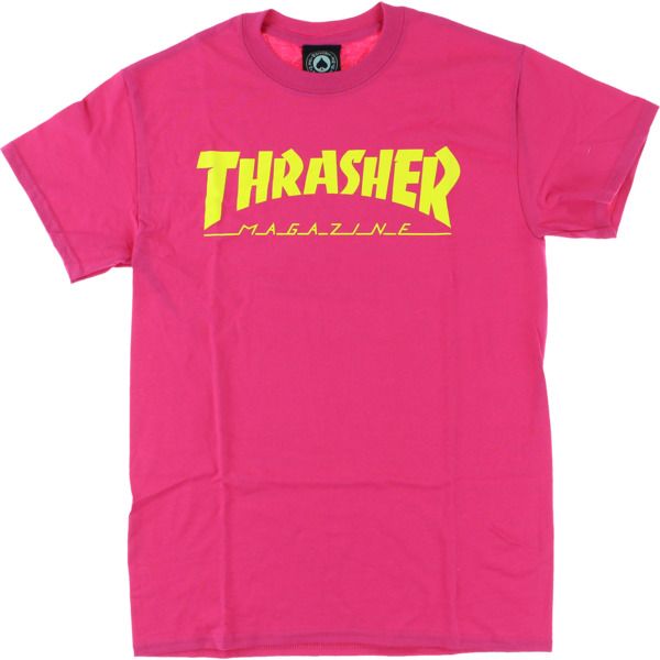 THRASHER SKATE MAG TEE PINK - The Drive Skateshop