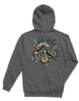 DARK SEAS HOODIE SPARROWS FLEECE GUNMETAL GREY - The Drive Skateshop