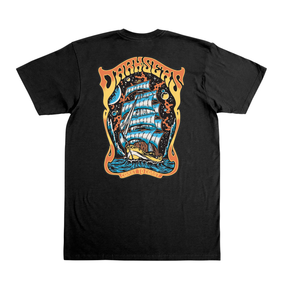 DARK SEAS COSMIC VOYAGE STOCK TEE BLACK