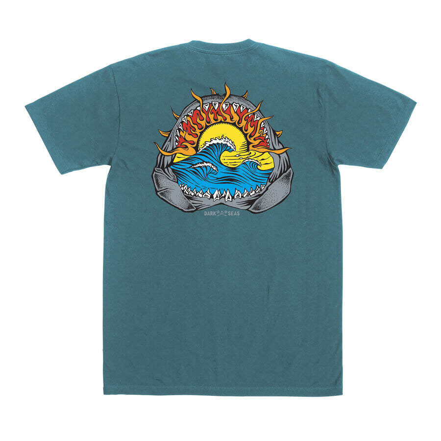 DARK SEAS GUARDIAN PIGMENT T-SHIRT TOPAZ BLUE