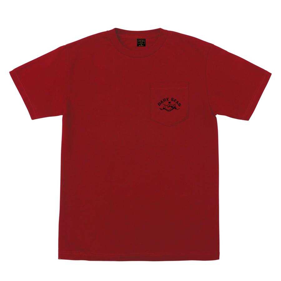 DARK SEAS PROWLER STOCK POCKET TEE RED - The Drive Skateshop