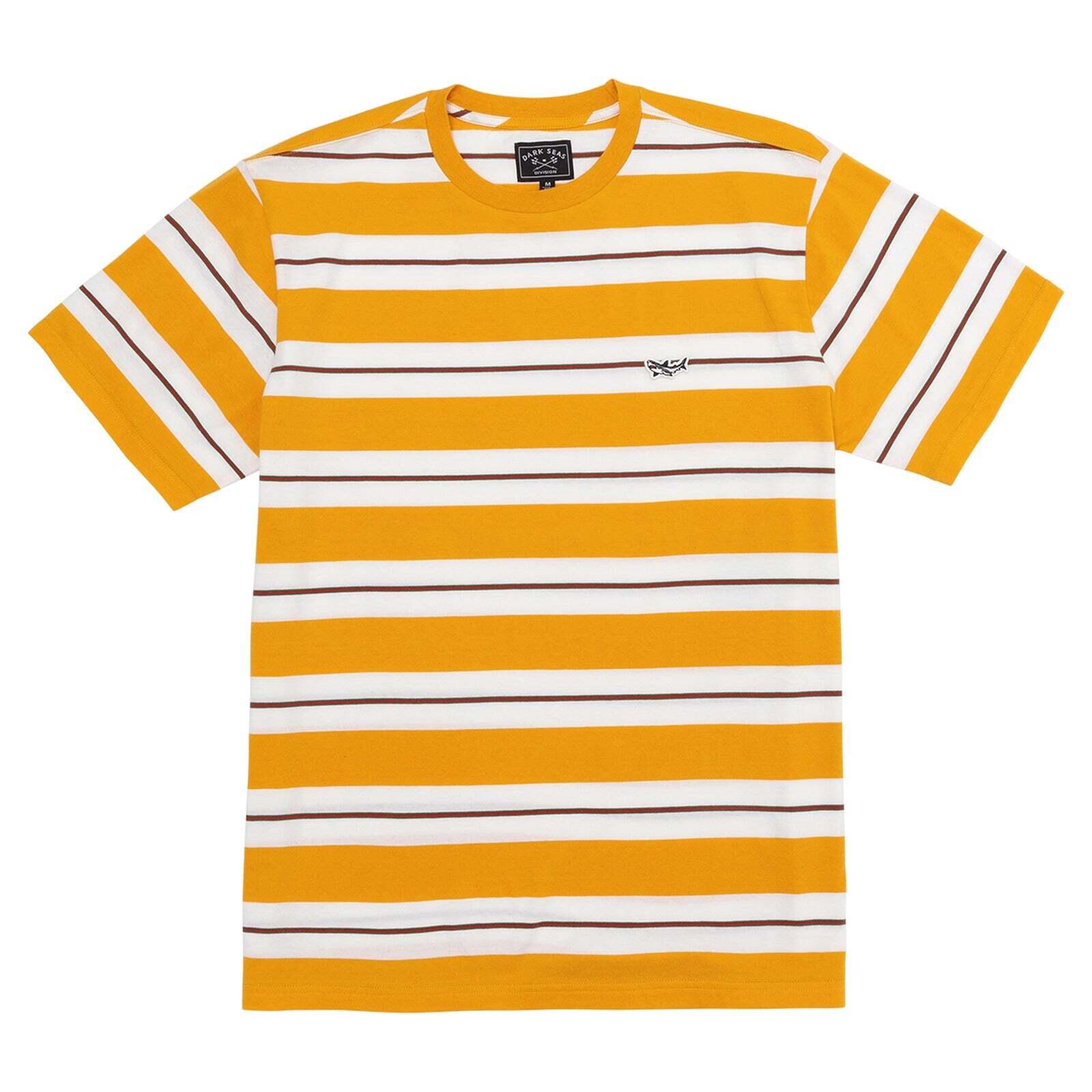 DARK SEAS GINSBURG KNIT T-SHIRT WHITE/GOLD