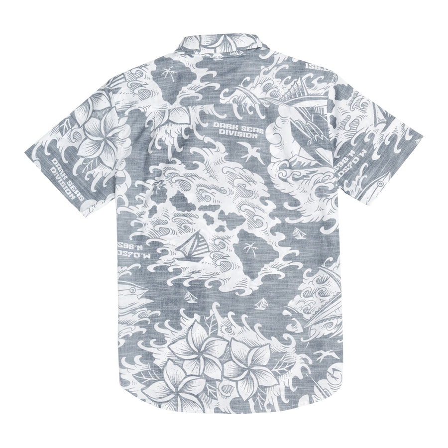 DARK SEAS LOG CABINS WOVEN TEE NAVY