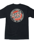 SANTA CRUZ T-SHIRT MFG CLUB DOT BLACK - The Drive Skateshop