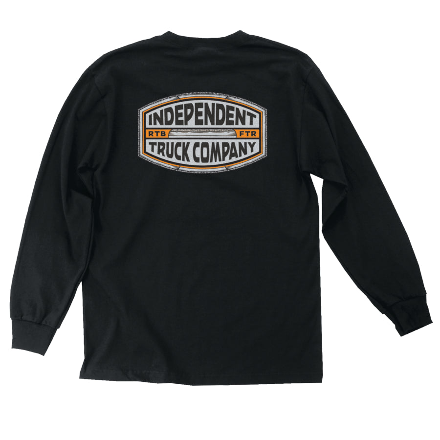 INDEPENDENT LONG SLEEVE T-SHIRT ITC CURB BLACK - The Drive Skateshop