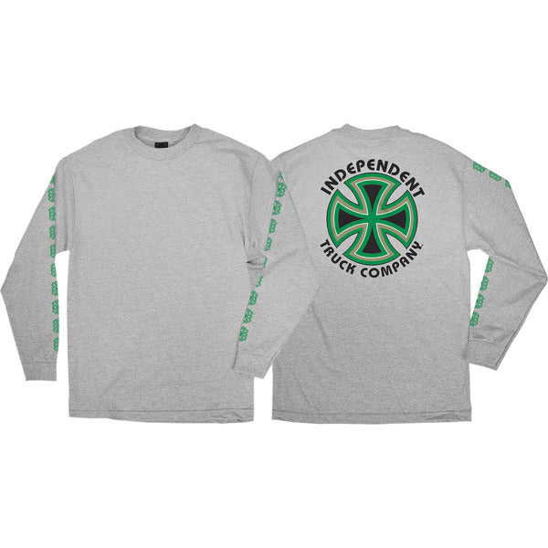 INDEPENDENT L/S T-SHIRT BAUHAUS CROSS ATHLETIC HEATHER - The Drive Skateshop