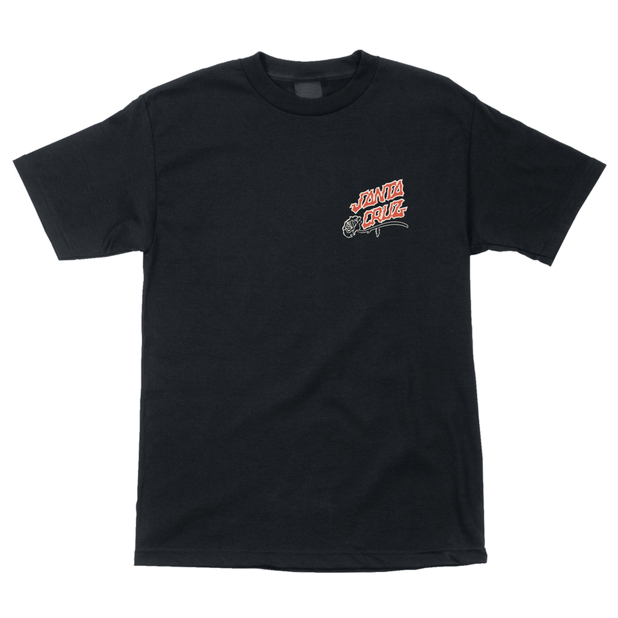 SANTA CRUZ T-SHIRT DRESSEN ROSES CLUB BLACK - The Drive Skateshop