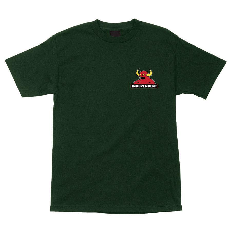 INDEPENDENT X TOY MACHINE T-SHIRT TOY MASH UP FOREST GREEN