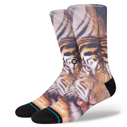 STANCE SOCKS TWO TIGERS BLACK - The Drive Skateshop