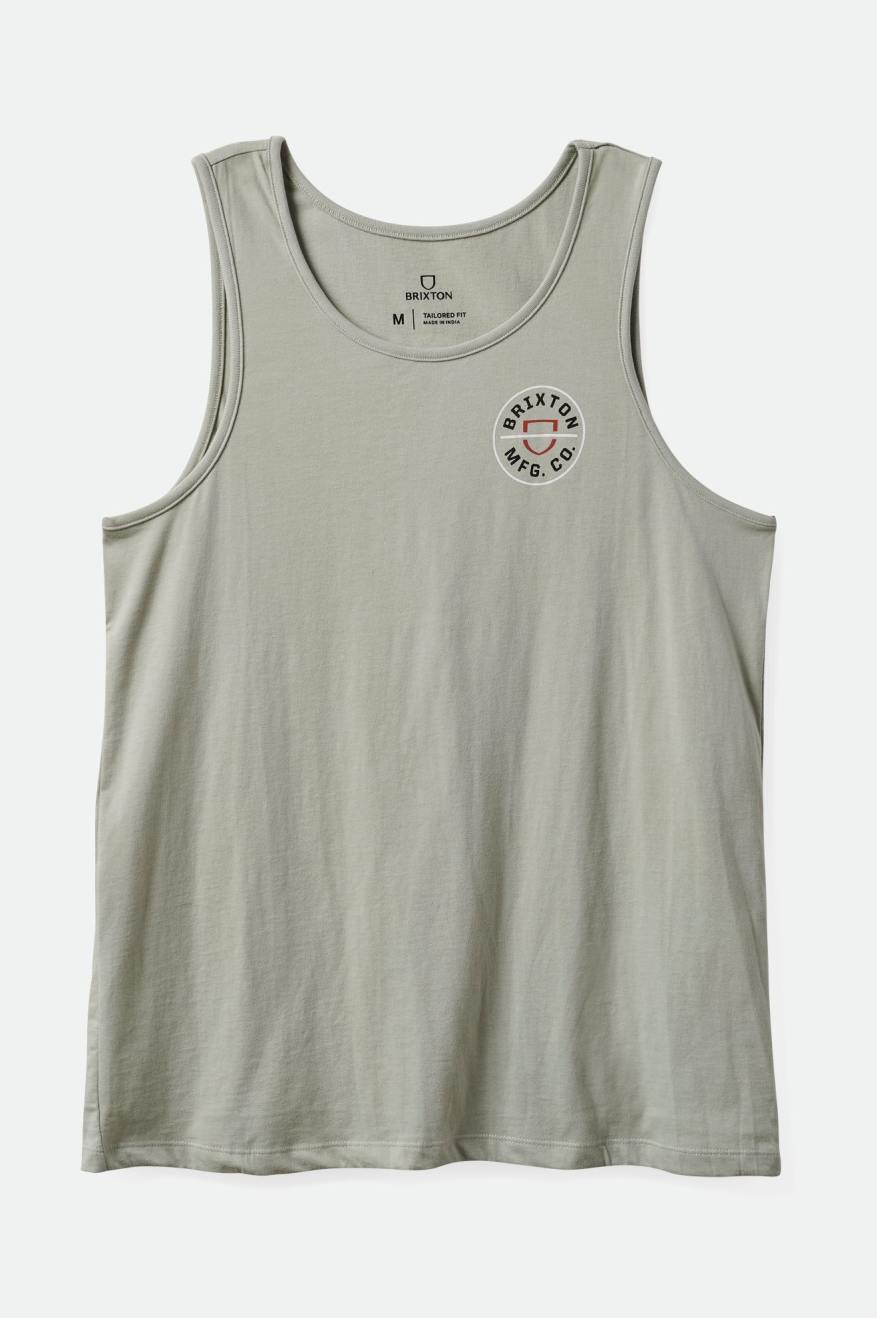 BRIXTON CREST TANK TOP MINERAL GREY 