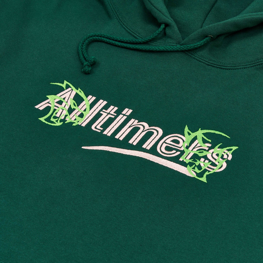 ALLTIMERS HELL DEMON EMBROIDERED HOODIE DARK GREEN