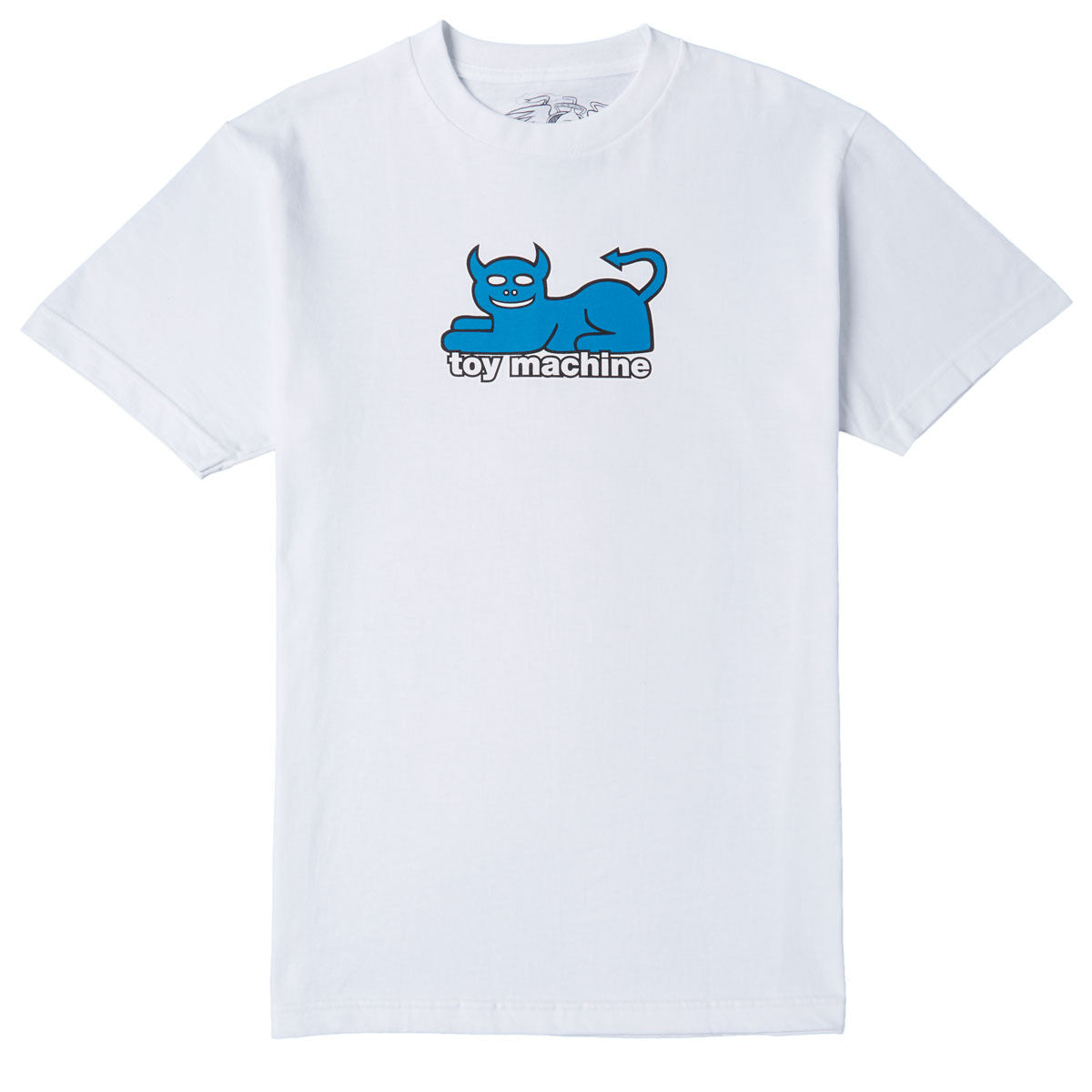 TOY MACHINE S/S T-SHIRT - DEVIL CAT 90'S WHITE | The Drive Skateshop